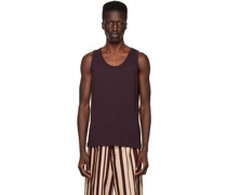 Burgundy Scoop Neck Tank Top