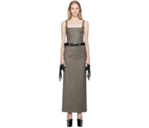 Gray Panting Maxi Dress