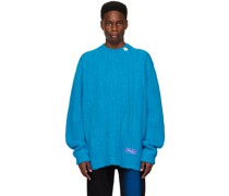 Blue Fluic Reversible Sweater