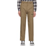 Khaki Printed Trousers