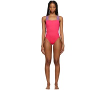 Pink Greca One-Piece Swimsuit