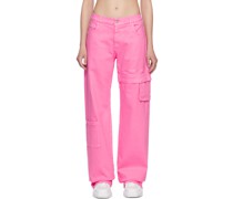 Pink Oversized Jeans