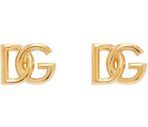 Gold Logo Stud Earrings