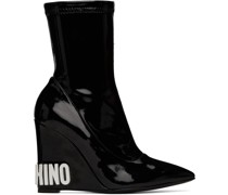 Black Wedge Ankle Boots