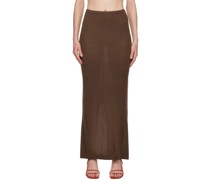 Brown Emma Maxi Skirt