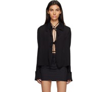 Black Ruffle Shirt