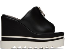 Black Sneak-Elyse Heeled Sandals