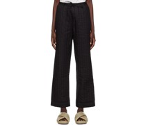 Black 'The Straight Quilted' Lounge Pants