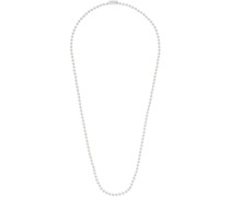 Silver Ball Chain S Long Necklace