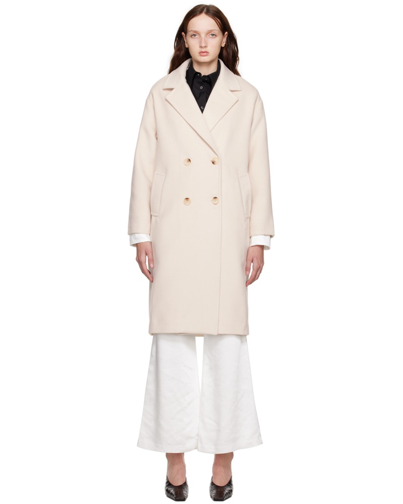 THIRD FORM Damen Off-White Double-Breasted Coat