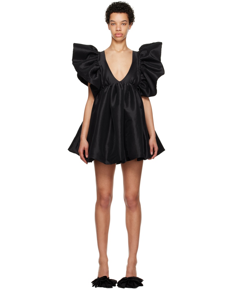 Kika Vargas Damen SSENSE Exclusive Black Adri Minidress