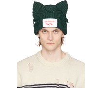 Green Chunky Ears Beanie