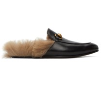 Black Horsebit Princetown Slip-On Loafers