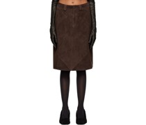 Brown Telford A-Line Midi Skirt