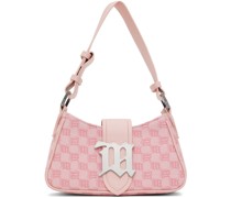 Pink Jacquard Monogram Small Shoulder Bag