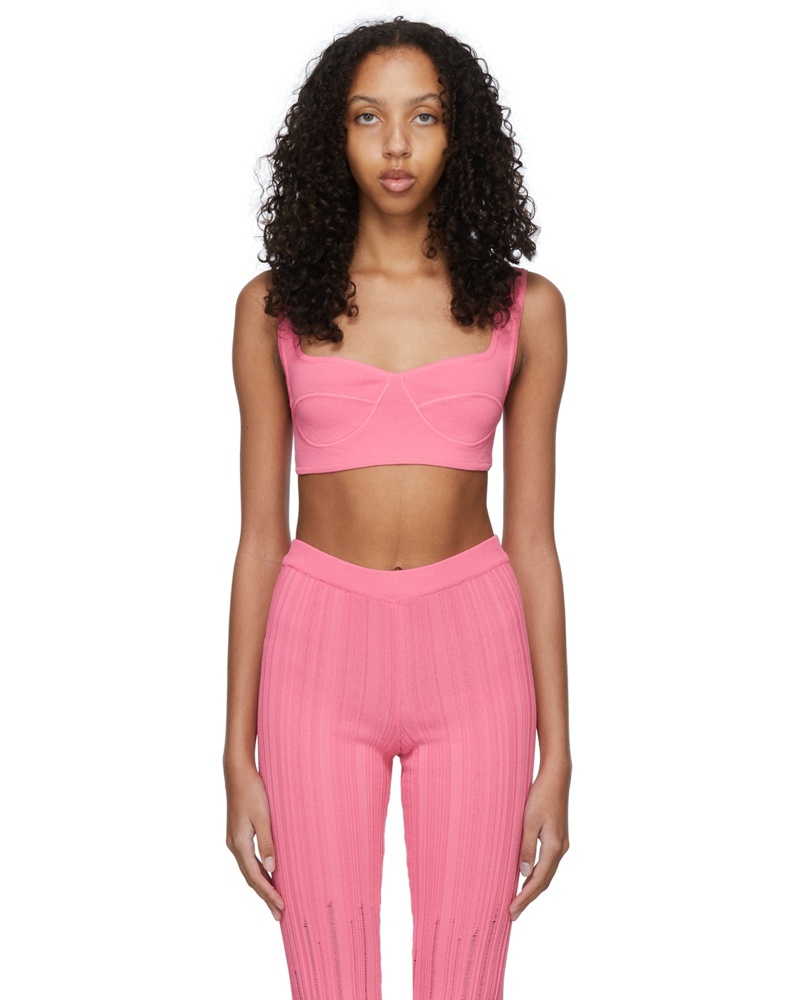 Marco Rambaldi Damen Pink Viscose Bra Marco Rambaldi Damen Pink Viscose Bra