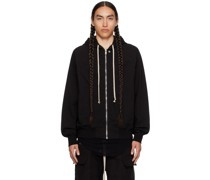 Black Zipped Hoodie