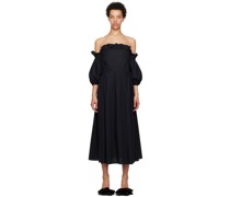 Black Margaret Midi Dress