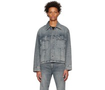 Gray Faded Denim Jacket
