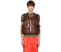 Brown Pillow Down Vest