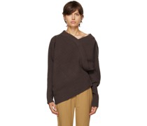 Brown Unbalance Sweater