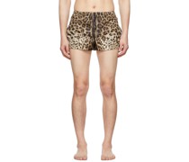 Brown Logo Swim Suit