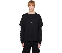 Black Double Layer Long Sleeve T-Shirt