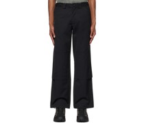 Black Replicated Trousers