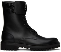 Black VLogo Combat Boots