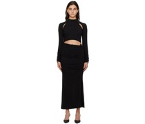 Black Cutout Midi Dress