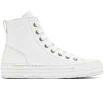 White Leather Raven Sneakers