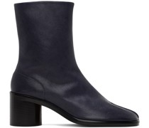 Blue Tabi Ankle Boots