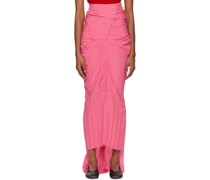 Pink Patched Maxi Skirt