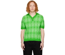 Green Jacquard Polo