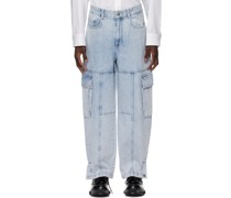 Blue Balloon Denim Cargo Pants