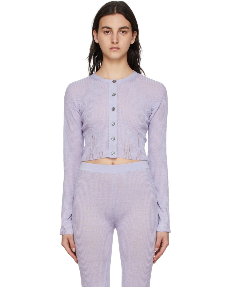 Acne Studios Damen Purple Kay Cardigan Acne Studios Damen Purple Kay Cardigan