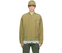 Khaki Plant Bomber Jacket