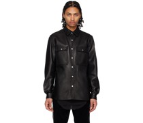 Black Outershirt Leather Jacket