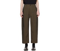 Khaki Dope-Dyed Trousers