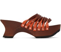 Brown Wood Sandals