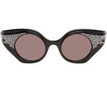 Black Crystal Cat-Eye Sunglasses