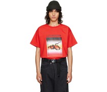 Red Twilight Serpent Oversized Concert T-Shirt