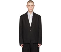 Black Peaked Lapel Blazer