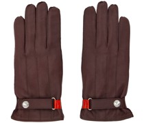 Burgundy Strap Gloves