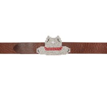 Brown Crystal-Cut Belt