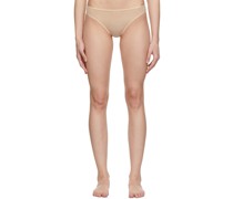 Beige Mesh Low Briefs