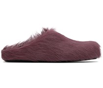 Purple Calf-Hair Fussbett Sabot Loafers