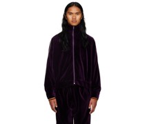 Purple Piped Track Jacket
