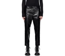Black Vitellino Leather Pants