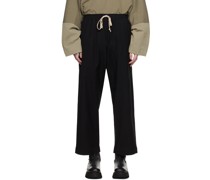 Black O-Project Drawstring Sweatpants